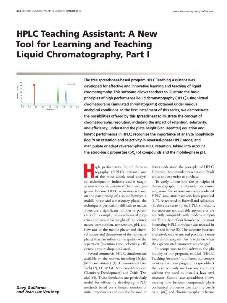 HPLC Teaching Assistant Overview | PDF | High Performance Liquid ...