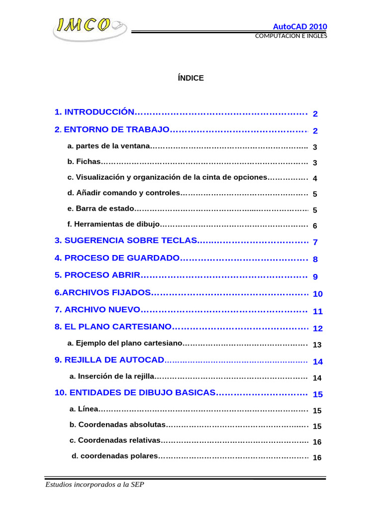 Manual Autocad 2010 | PDF | Botón (Computación) | Sistema de ...