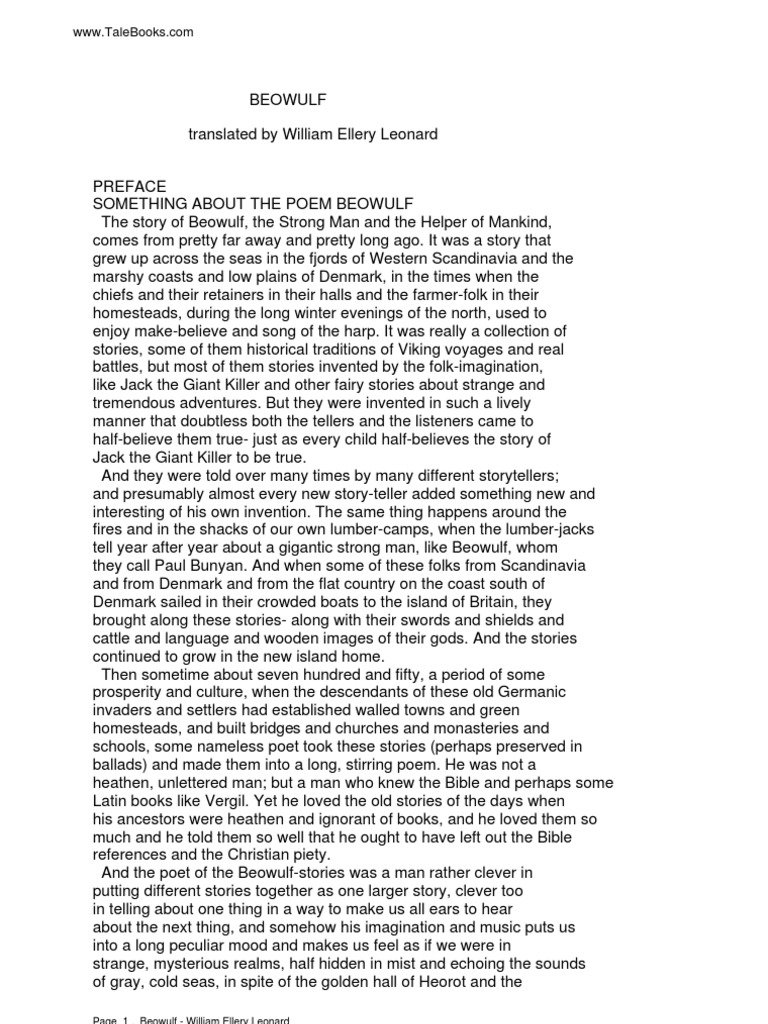 Beowulf Pdf Beowulf Poetry