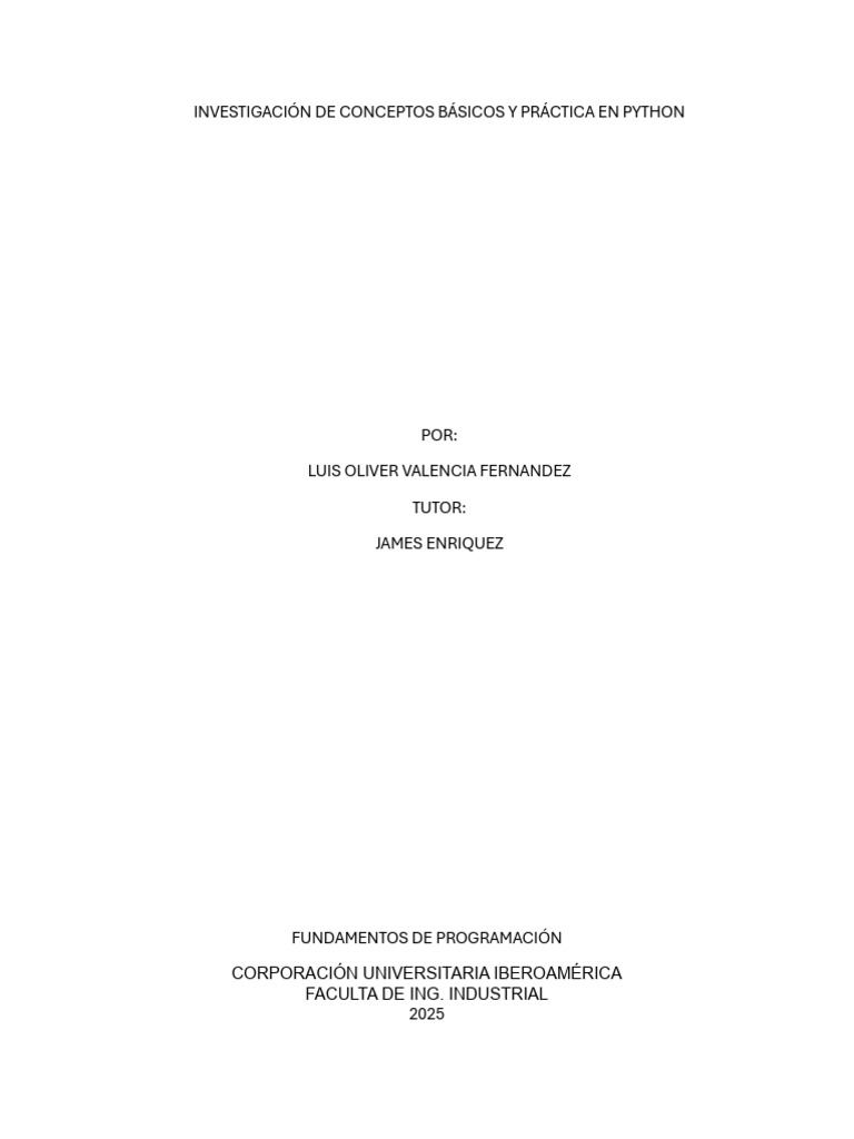 Fundamentos de Programación en Python | PDF | Algoritmos | Lenguaje de ...