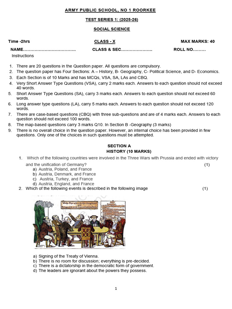 Class Test Series 1 QP | PDF