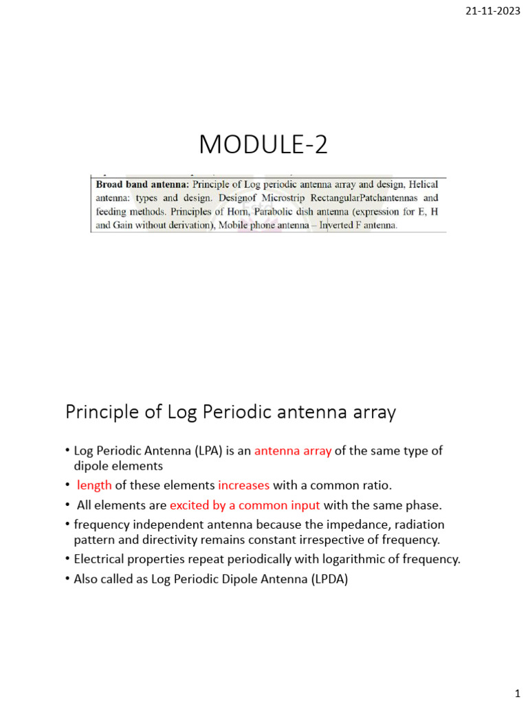 Log Periodic Antenna Principles Explained | PDF | Antenna (Radio ...