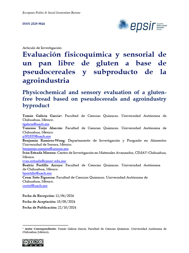 1172 Evaluación+Fisicoquímca+y+Sensorial+de+Un+Pan+(1) | PDF | Panes ...