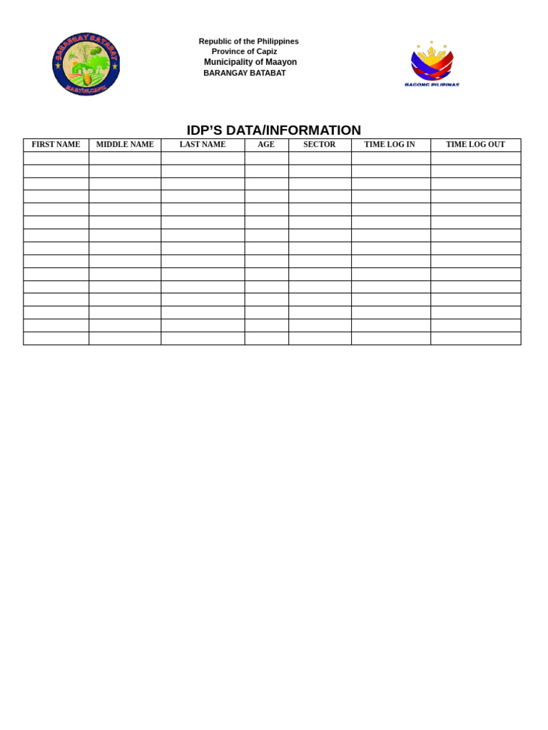 Idps Data Form | PDF