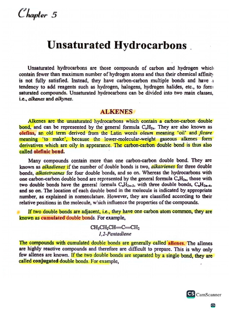 Unsaturated Hydrocarbons Saturated Hydrocarbons Pdf