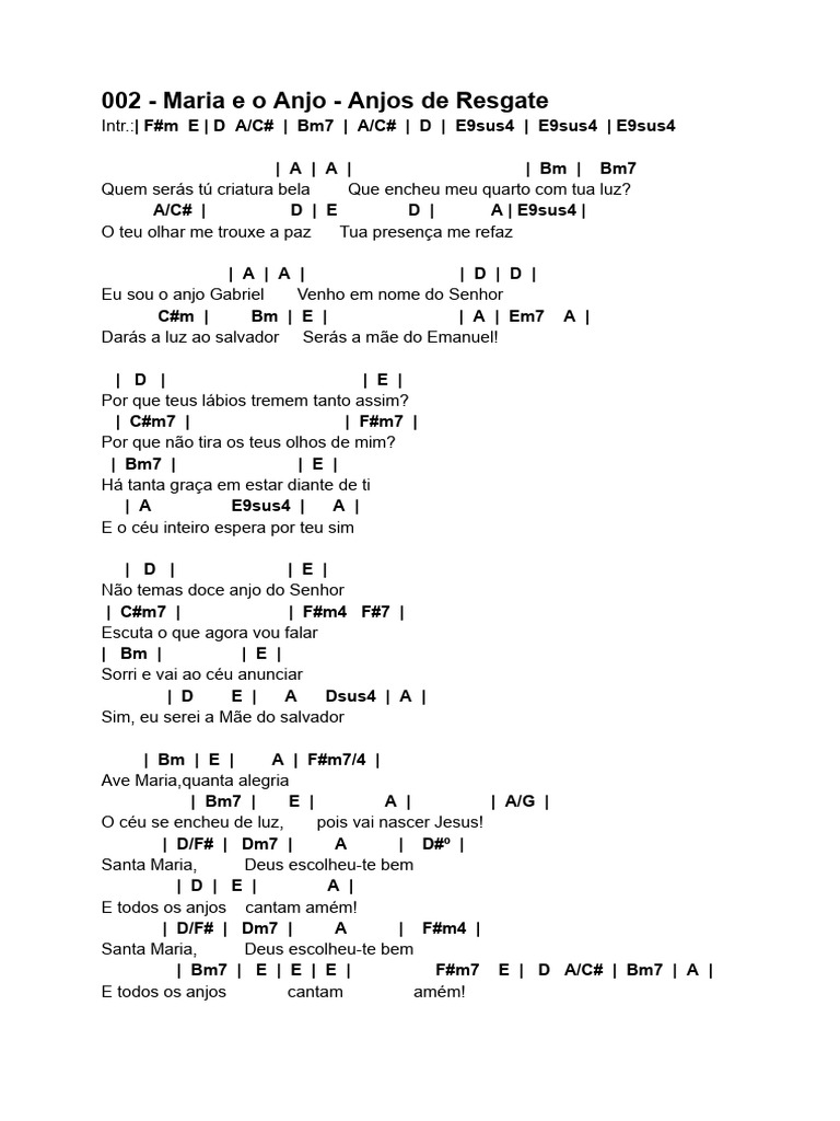 Letra da Música 