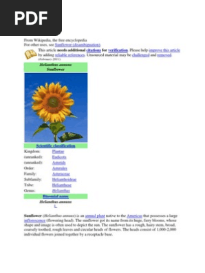 Sun Flower Articles Horticulture And Gardening Plants