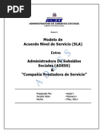 Modelo de Acuerdo de Nivel de Servicios _sla