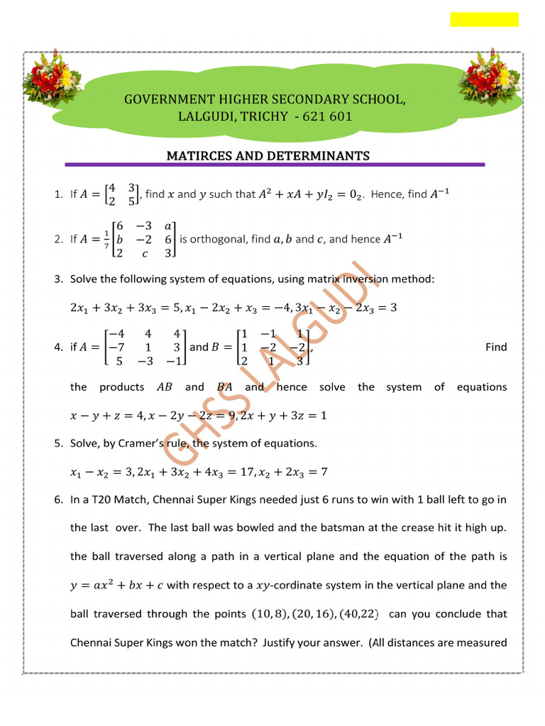 2 Maths em 5 Mark | PDF