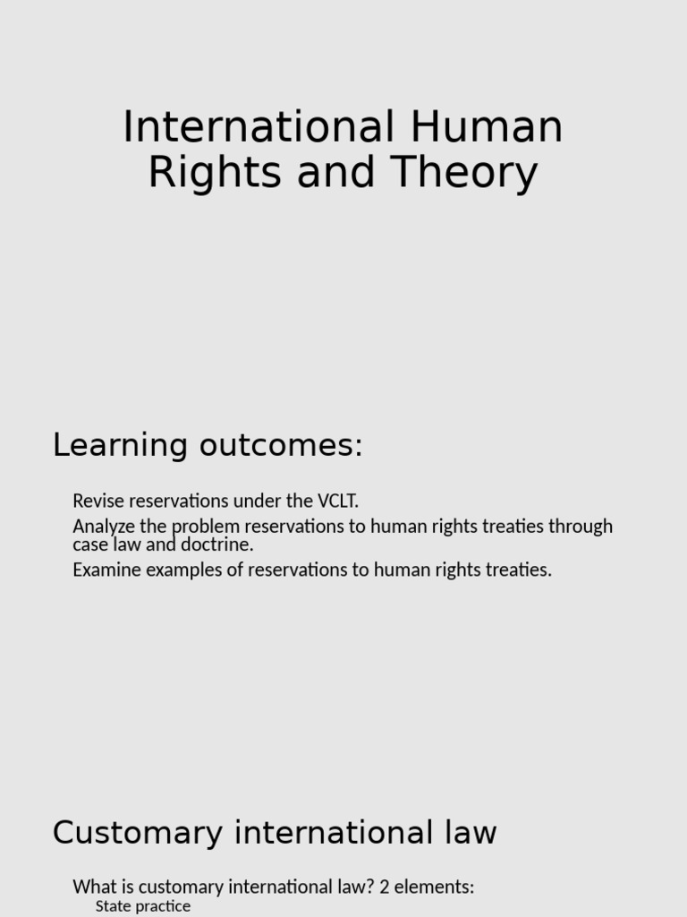 Understanding Human Rights Reservations | PDF | Treaty | International Law