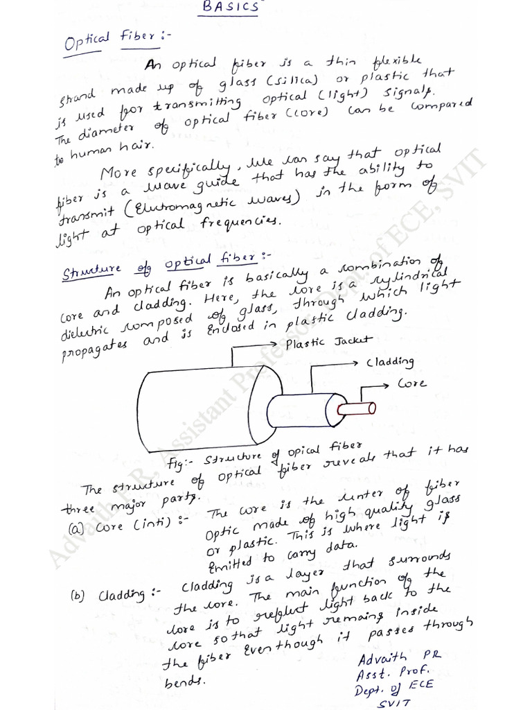 Module 4 - Notes - Optical Communication - WM | PDF
