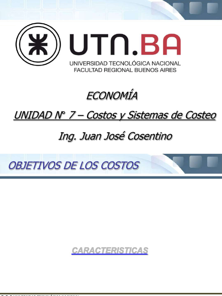 UNIDAD #7 Costos y Sistemas de Costeo | PDF | Costo | Salario