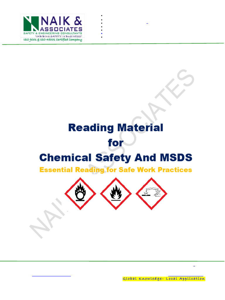Reading Material - Chemical Safety - MSDS - New | PDF | Hazards | Workplace