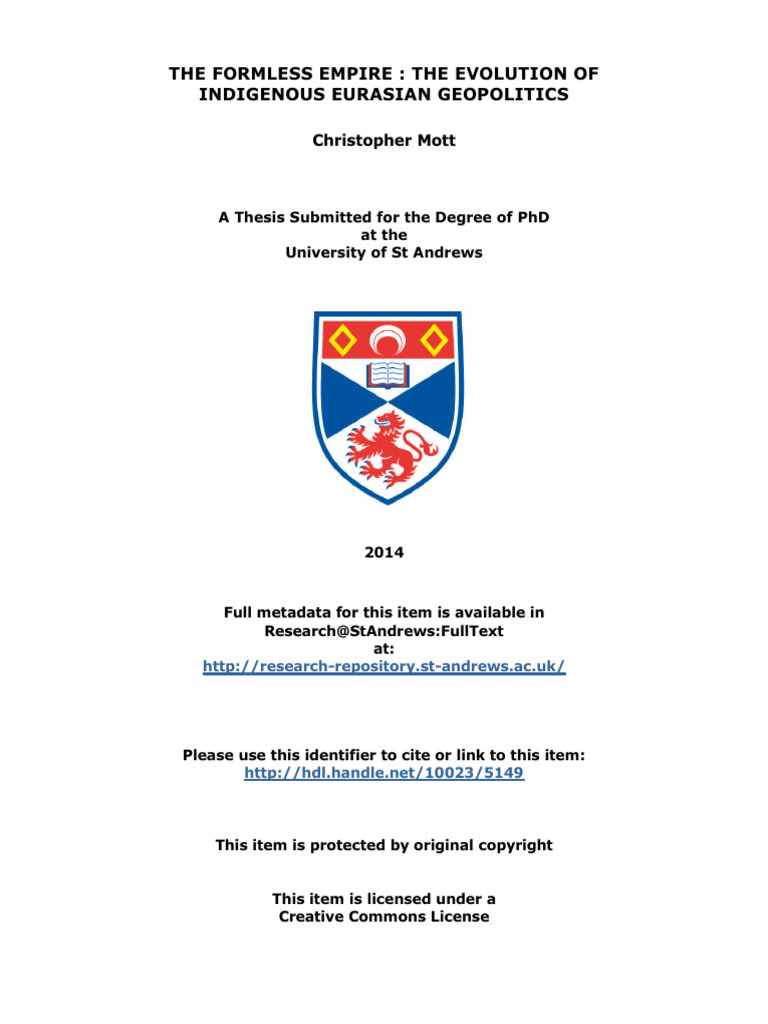 Christopher Mott PHD Thesis | PDF | Thesis | Doctor Of Philosophy