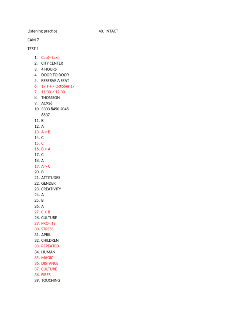Listening Practice | PDF