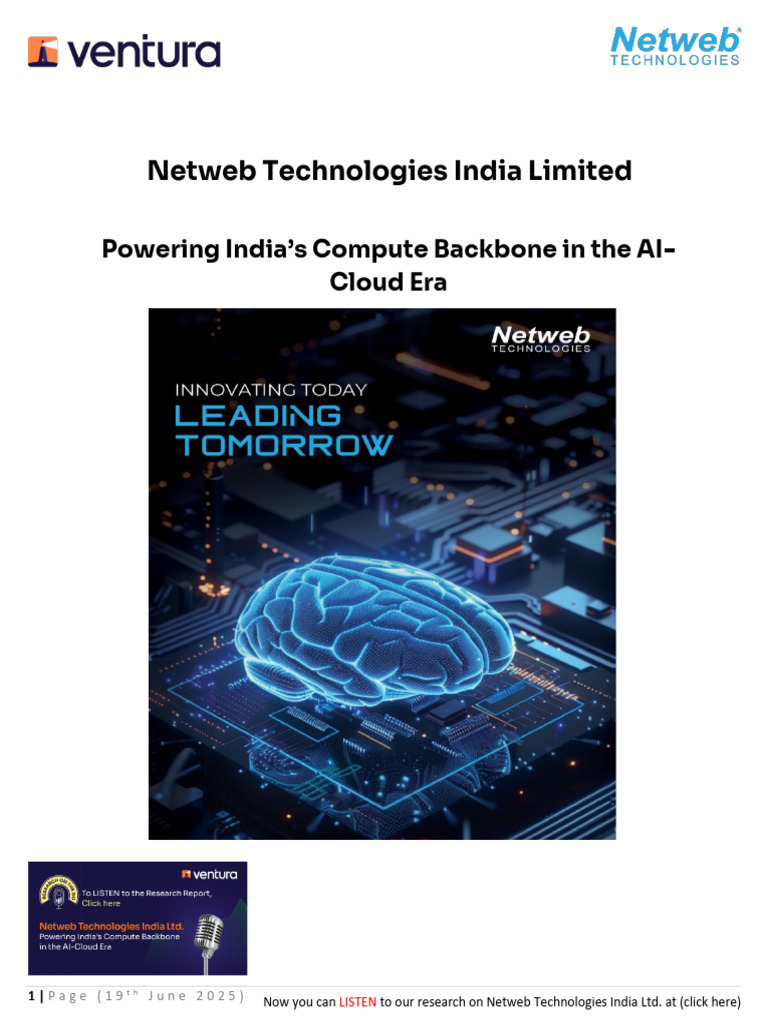 Netweb Technologies India Ltd. Analysis | PDF | Cloud Computing ...
