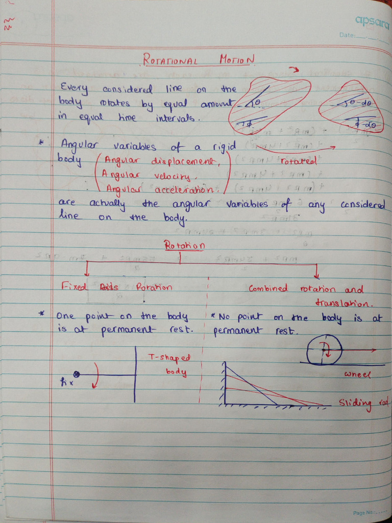 Rotation Notes - Swaraj Sir | PDF