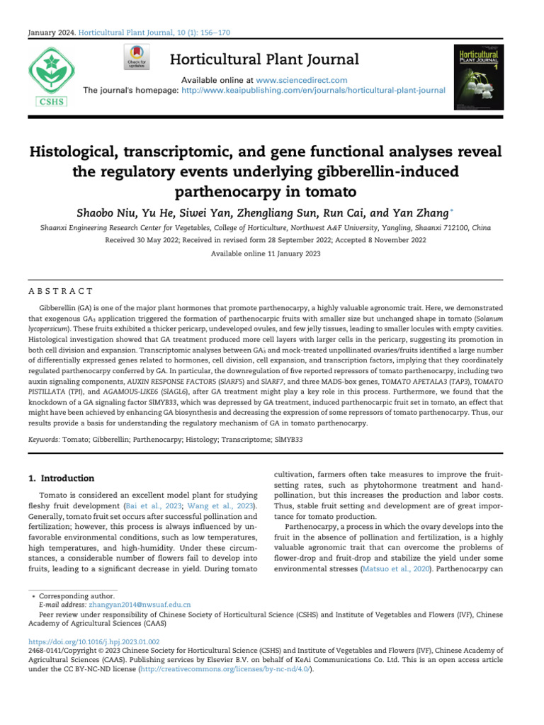 Histological Transcriptomic and Gene Functional Analyses 2024 ...