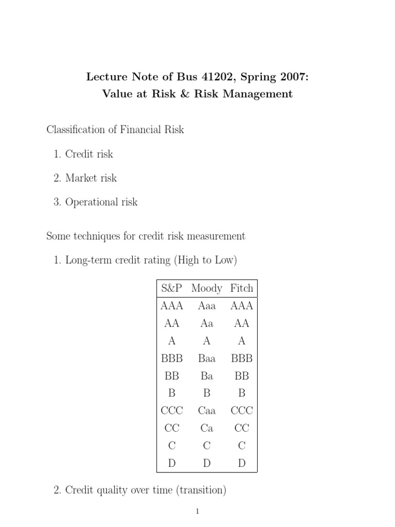 CH 7 | PDF | Bond Credit Rating | Credit Rating
