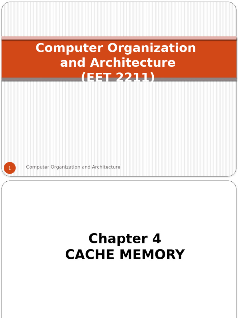 Chapter 4 | PDF | Computer Data Storage | Random Access Memory