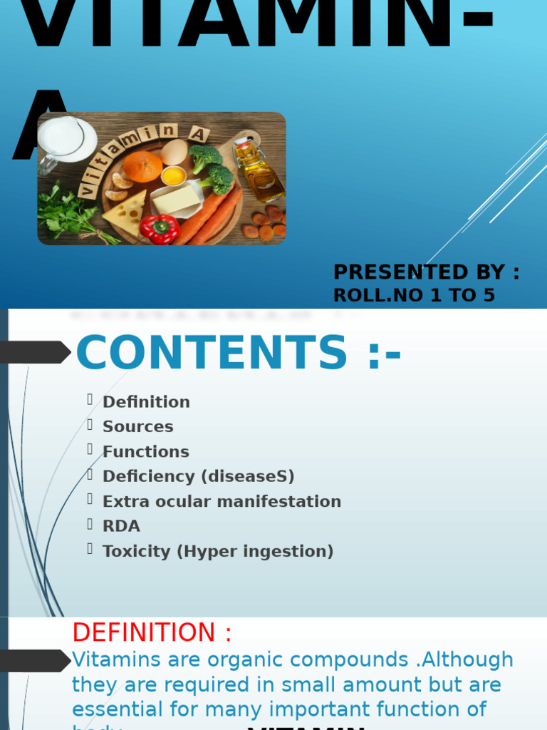 Vitamin A (Sub Pathology) | PDF | Vitamin A | Medical Specialties