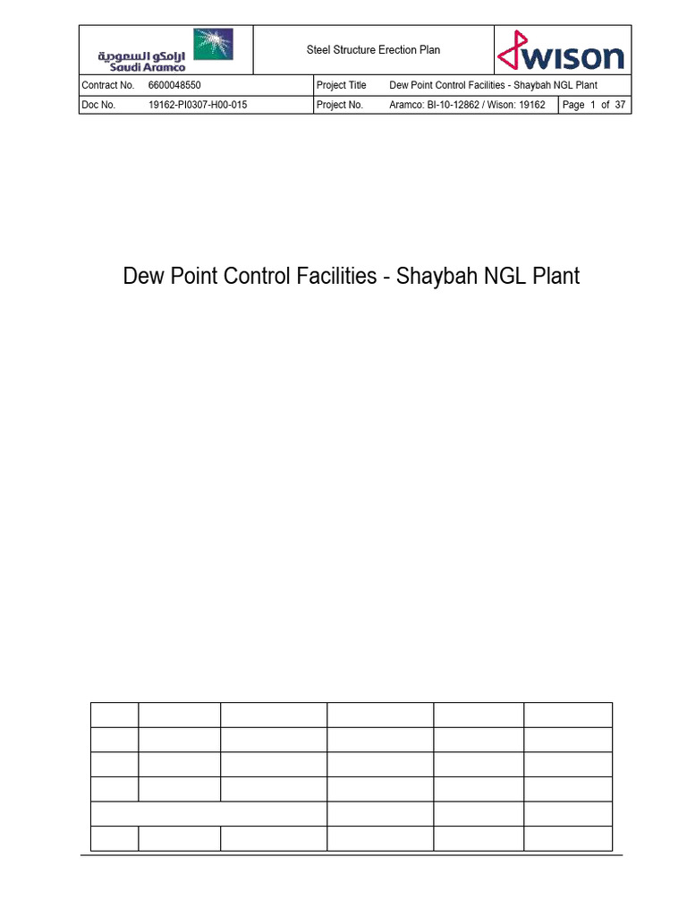 Pi0303 H00 015 Dpcu Project Steel Structure Erection Plan.1 | PDF ...