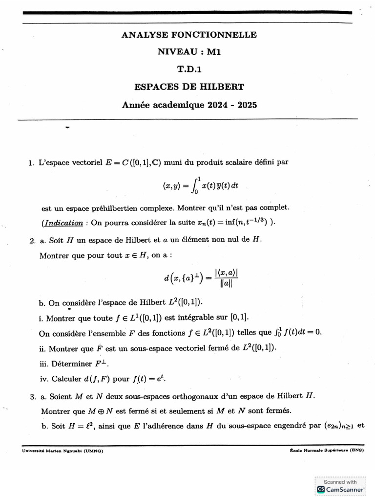 TD1 Analyse Fonctionnelle | PDF