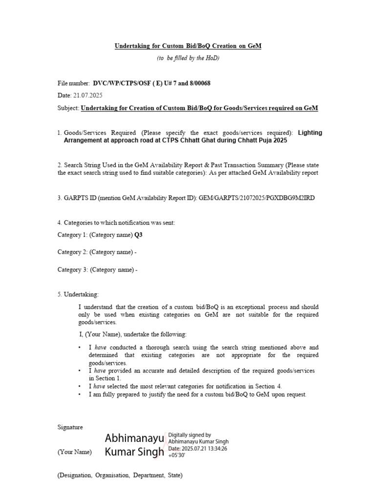 Gem Undertaking1 | PDF