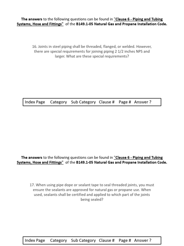 Code Book Piping Questions 16-21 | PDF | Pipe (Fluid Conveyance ...