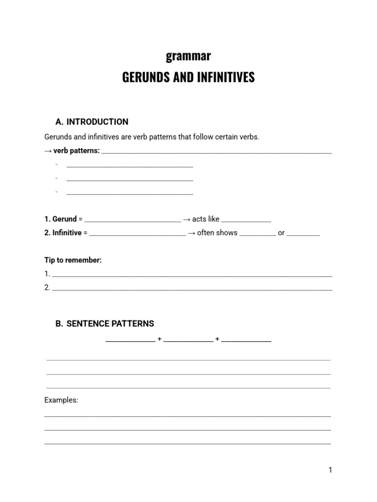 Gerunds and Infinitives | PDF | Verb | Morphology
