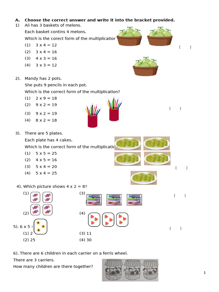Daily Test Multiplications p2 Scribd | PDF