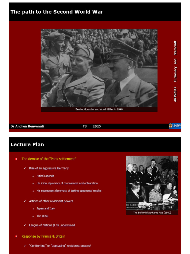 ARTS2817 Seminar 3 | PDF | Adolf Hitler | International Relations