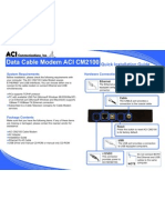 Data Cable Modem ACI CM2100: Quick Installation Guide