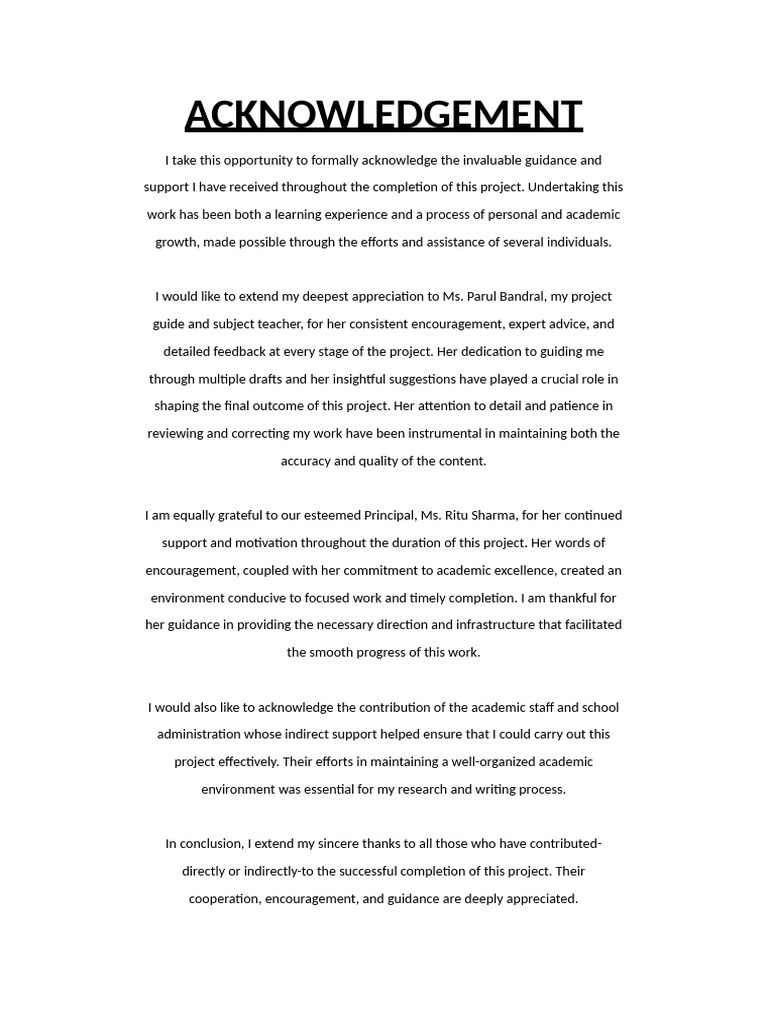 Acknowledgement | PDF