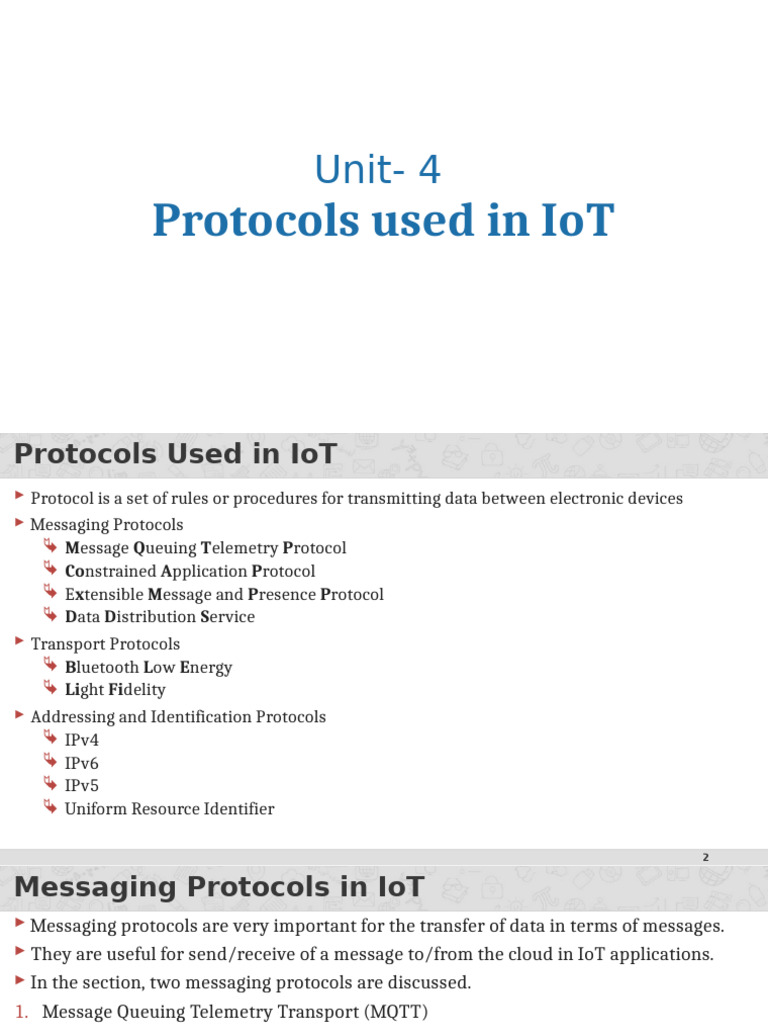 IoT Protocols: MQTT and CoAP Overview | PDF | Computer Network | Bluetooth