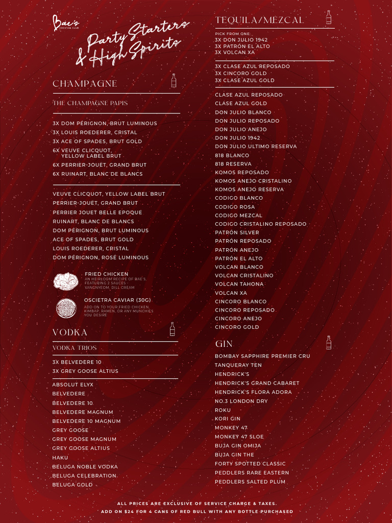 Bae's+Club+Menu+August+2025 Compressed | PDF | Fermented Drinks ...
