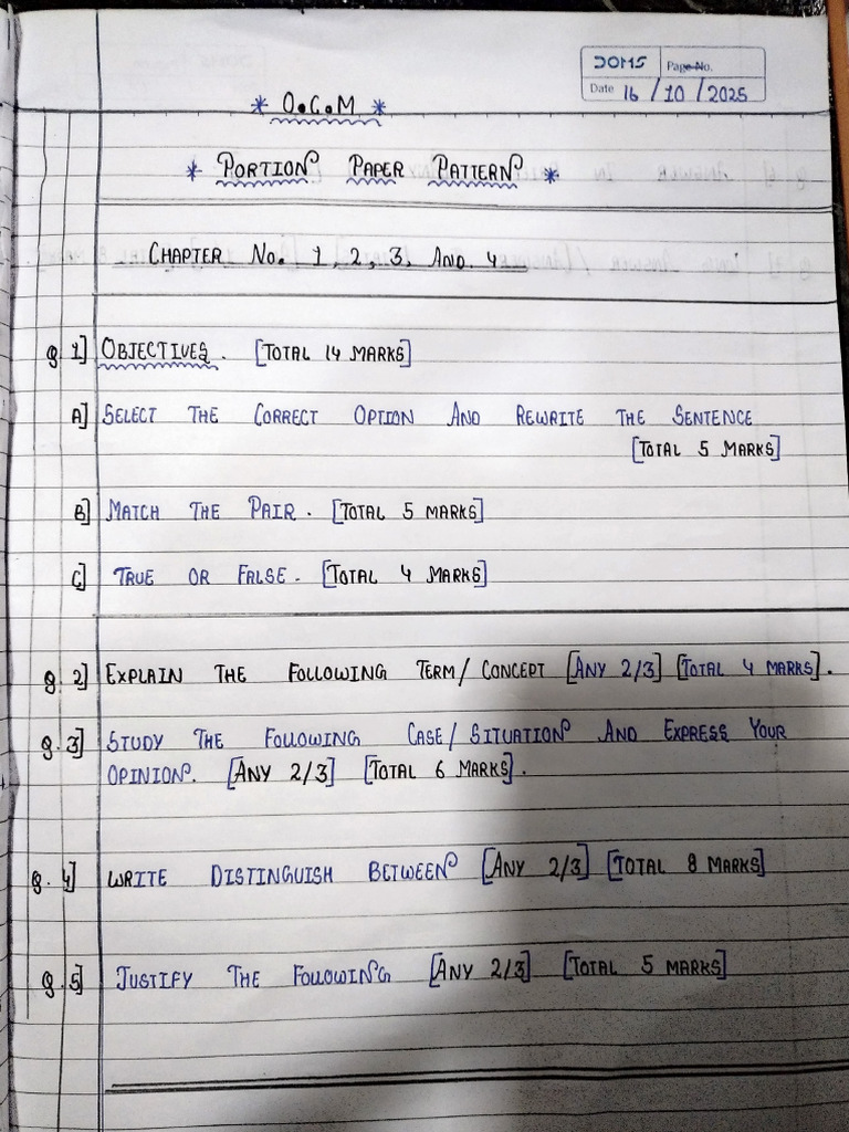 Exam Question Format and Guidelines | PDF