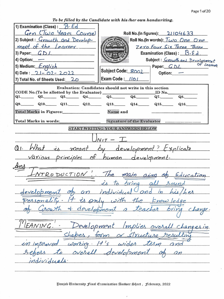 B.Ed Paper-2 | PDF