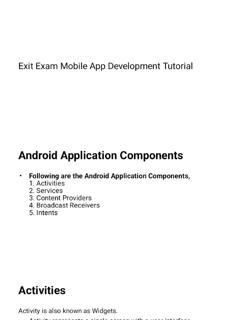 Exit Exam Tutorial - Phoenix | PDF