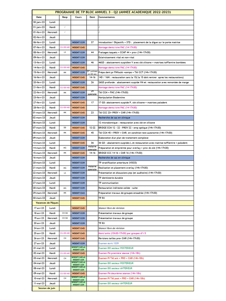 Programme TP Bloc Annuel 3 Q2 2023 | PDF