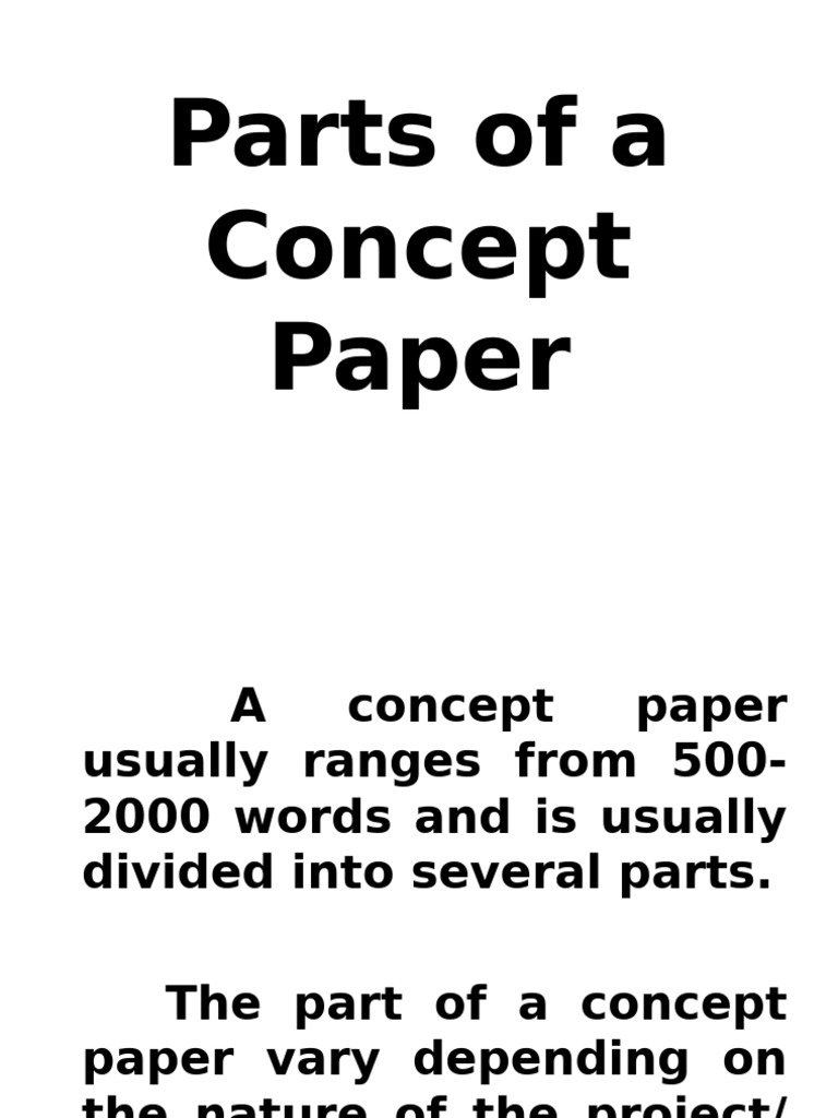 Essential Parts of a Concept Paper | PDF | Cognitive Science ...
