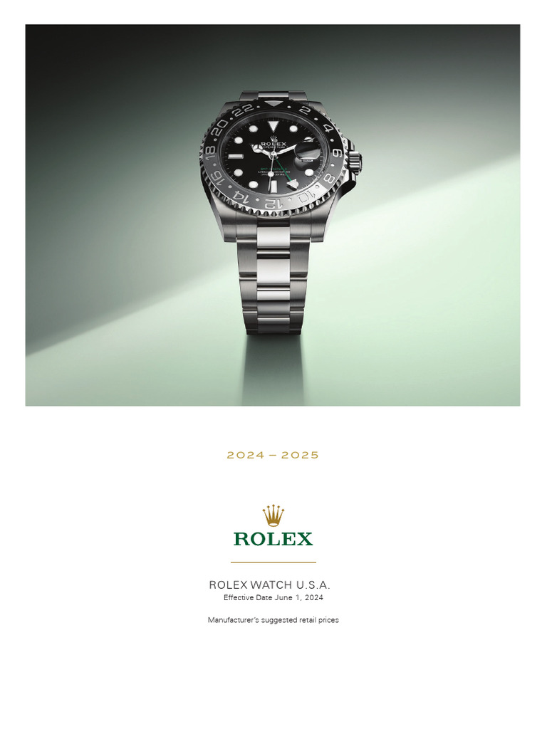 Rolex U.S. Pricelist 2024 | PDF | Materials | Native Element Minerals