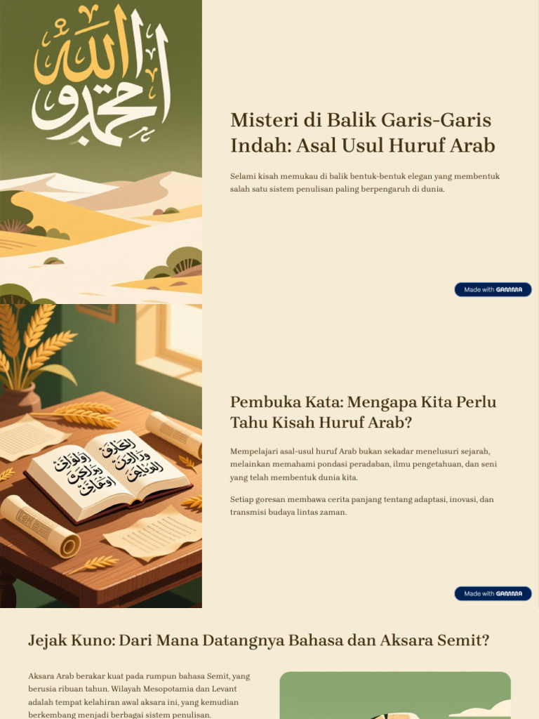 Asal Usul dan Evolusi Huruf Arab | PDF