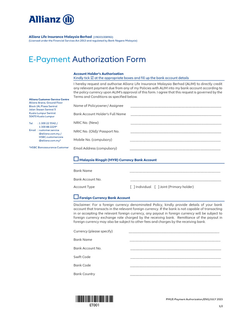 E Payment Form | PDF | Banks | Financial Services