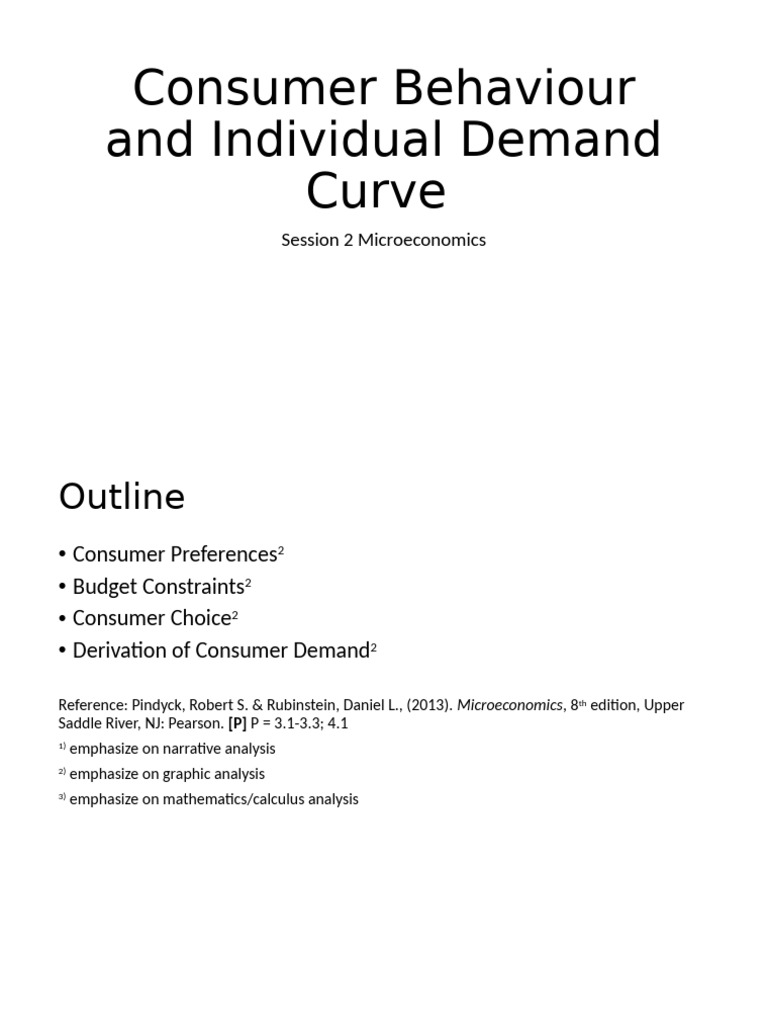 Consumer Behavior and Demand Analysis | PDF | Utility | Demand