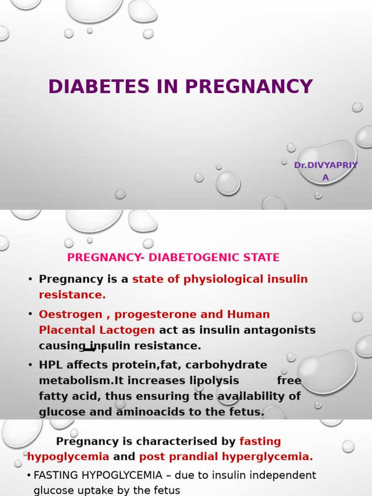 Diabetes Management in Pregnancy | PDF | Gestational Diabetes | Diabetes