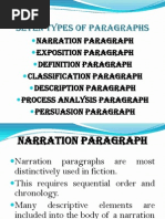 Types of Paragraph