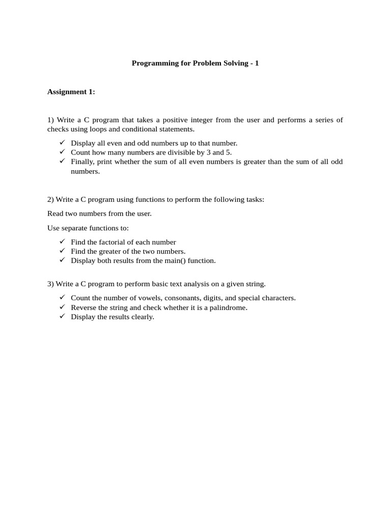 Assignment 1 | PDF