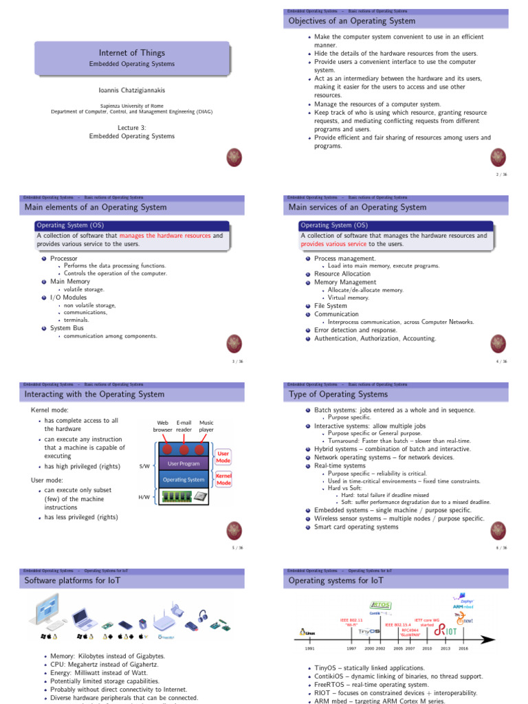 Uniroma1 Internet of Things 2020 Ichatz Talk3 | PDF | Operating System ...