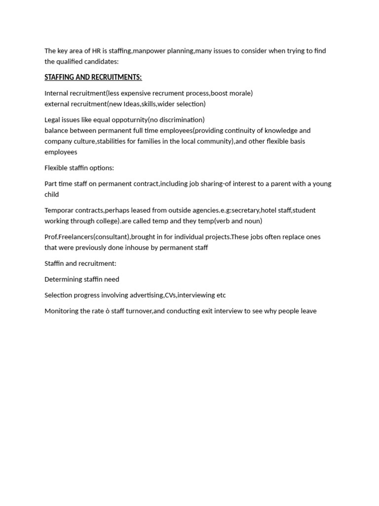 Effective Staffing and Recruitment Strategies | PDF